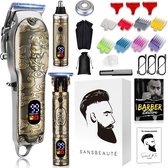 Tondeuse à cheveux professionnelle sans fil 4 en 1 - Tondeuse à cheveux pour hommes - Kit - Tondeuse à Cheveux - Machine à Cheveux de barbier - Tondeuse à cheveux - Barbe - Tondeuse à cheveux - Clipper à cheveux Bouddha - Ensemble de coiffure